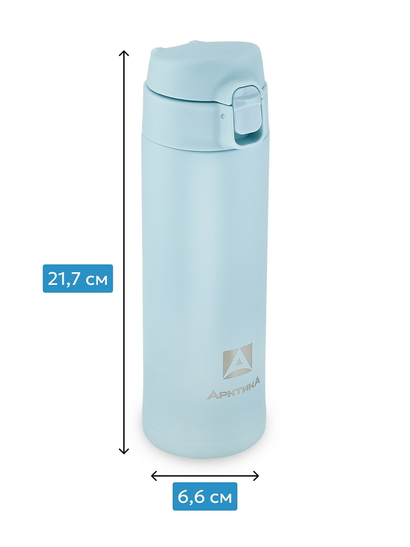 Термокружка 0.42л серии 701 голубая с ситечком - 2