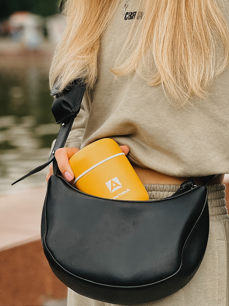 Термос 0.28л серии 411 для еды жёлтый компактный - 4