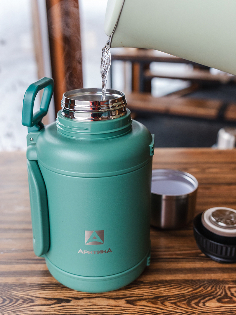 Термос 1.9л серии 204 «Хвоя» со складной ручкой и ситом - 7