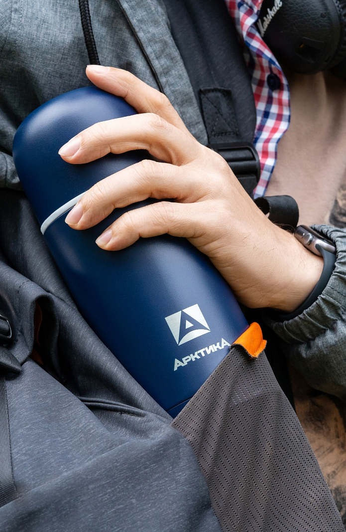 Термос 0.75л серии 105 синий с узким горлом - 2