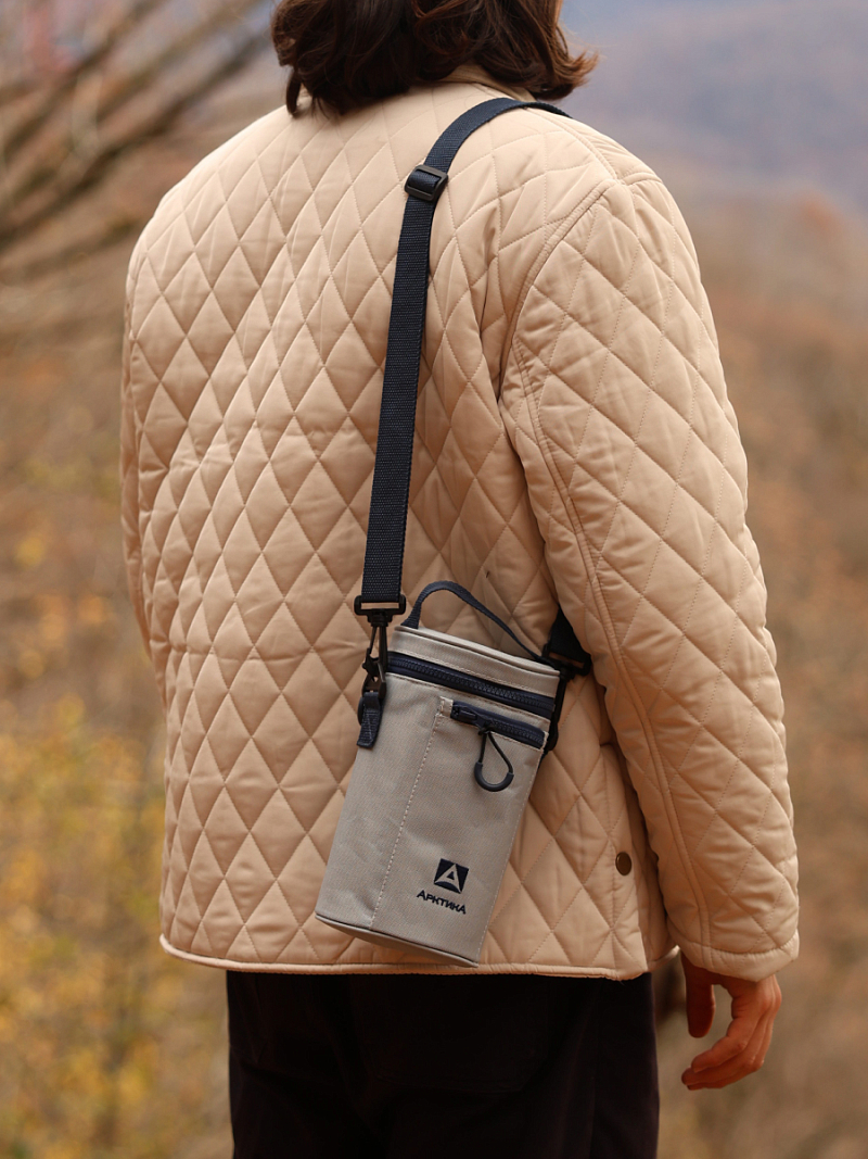 Серый термочехол для термоса для еды на 1л - 2