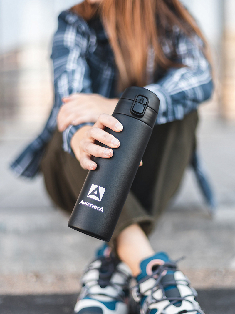 Термокружка 0.5л серии 705 чёрная текстурная - 4