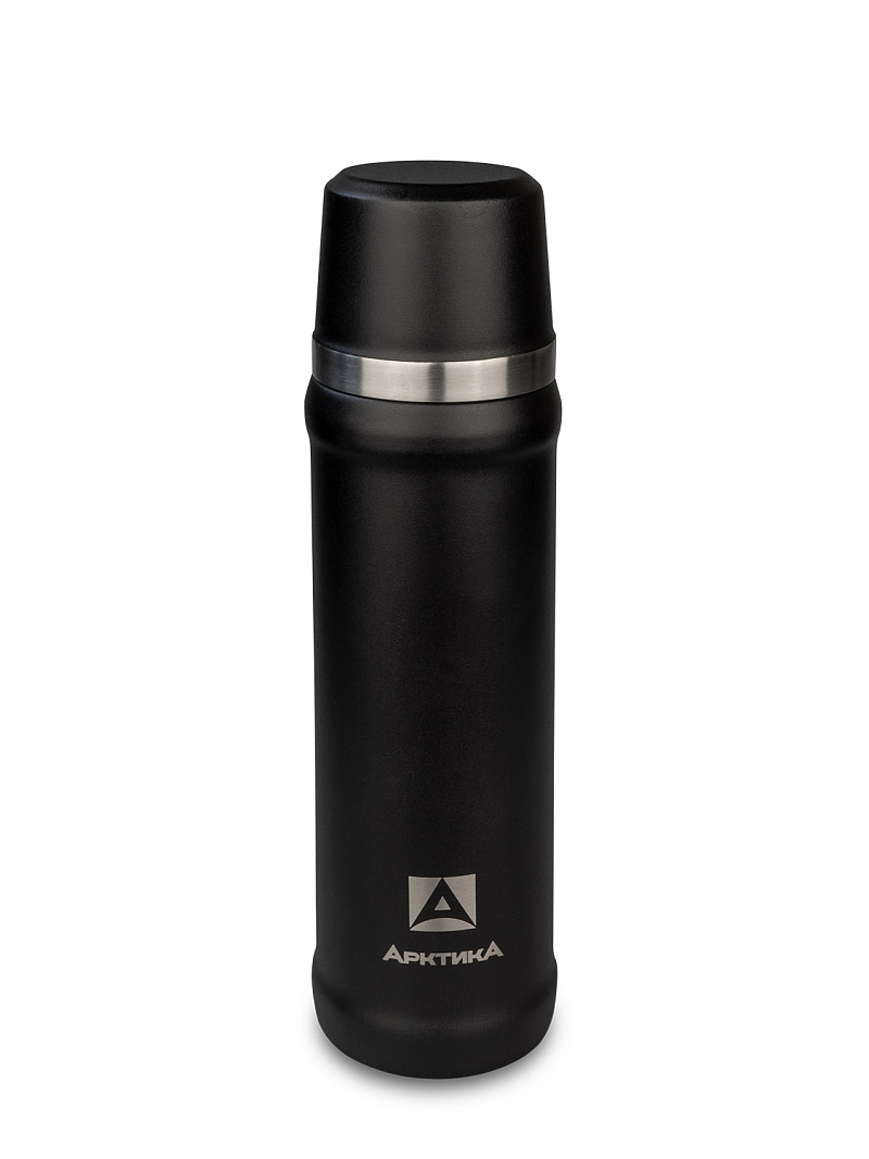 Черный термос для напитков на 0.6л (уценка) - 1