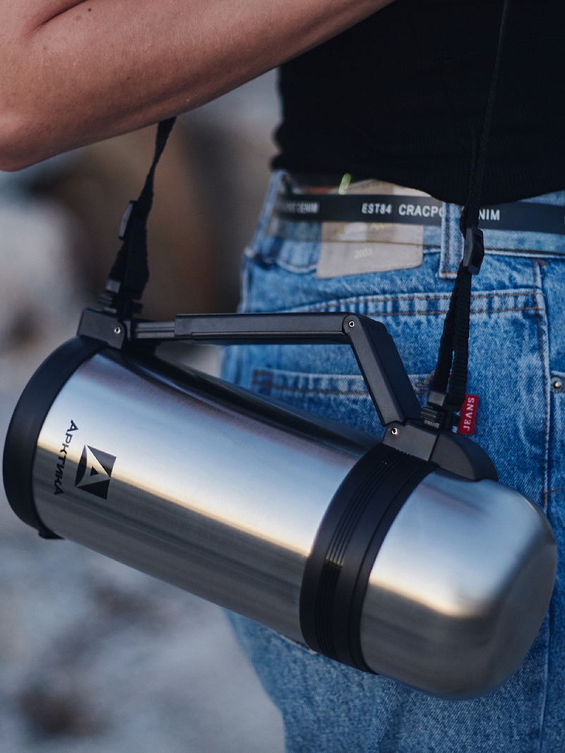 Термос 1.2л серии 201 стальной универсальный - 2