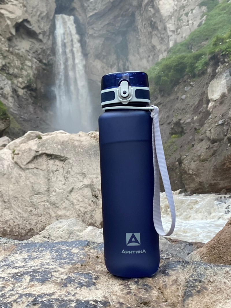 Тритановая бутылка 1л серии 720 матовая синяя с ситечком - 8