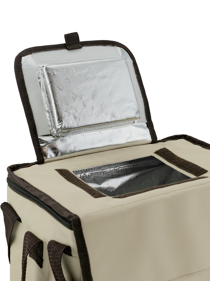Термосумка-холодильник 20л серии 3001 бежевая с люком - 9