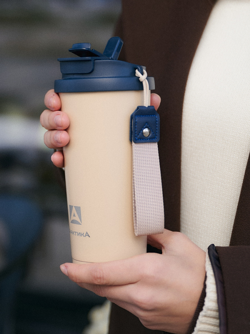 Термокружка 0.5л серии 714 «Песок» с двойной питьевой системой - 4
